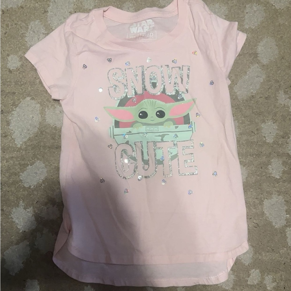 Star Wars Kids Light Pink Snow Cute T-Shirt